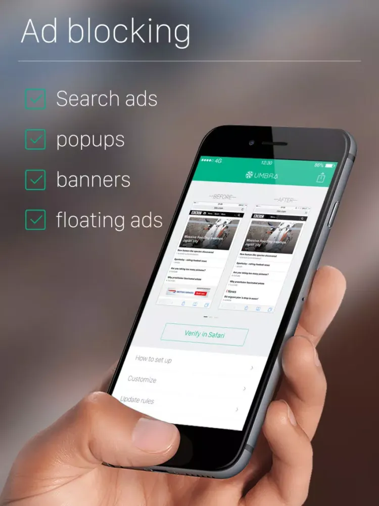 Tangkapan layar Umbra Pro - Ad Blocker for Safari Browser, Best Content & Ads Block Extension iPad 