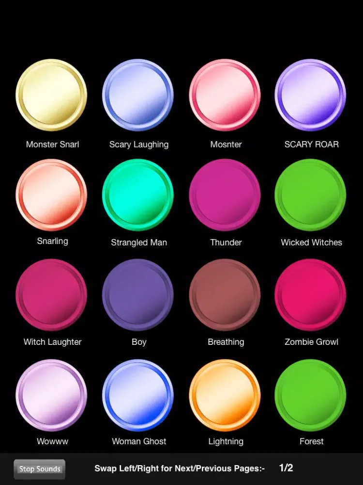 Scary Halloween Sound Effects : Big Soundboard Collection Of Real Halloween Sounds iPad  Screenshots