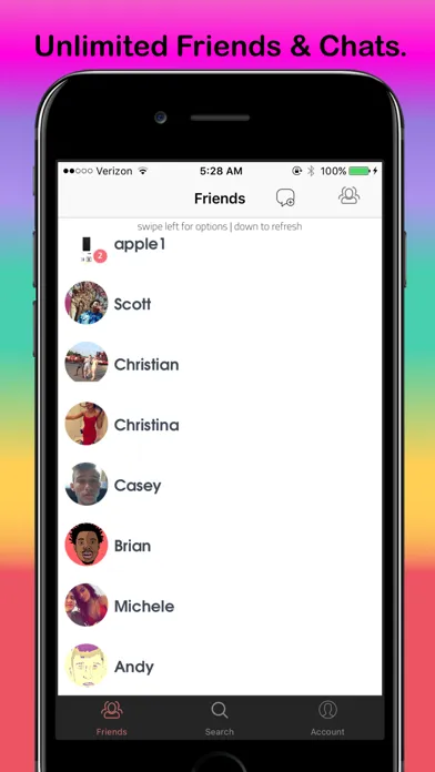 Capturas de tela do Yo! - Text Friends with One Click Chat App
