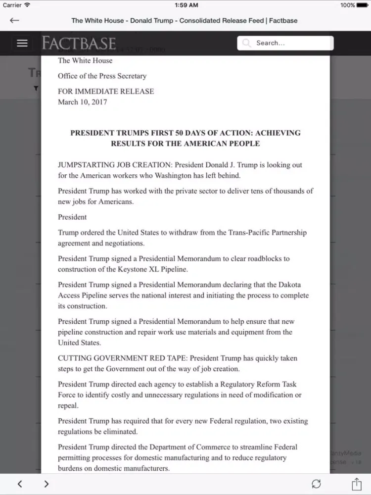 Trump White House Live Feed iPad  スクリーンショット