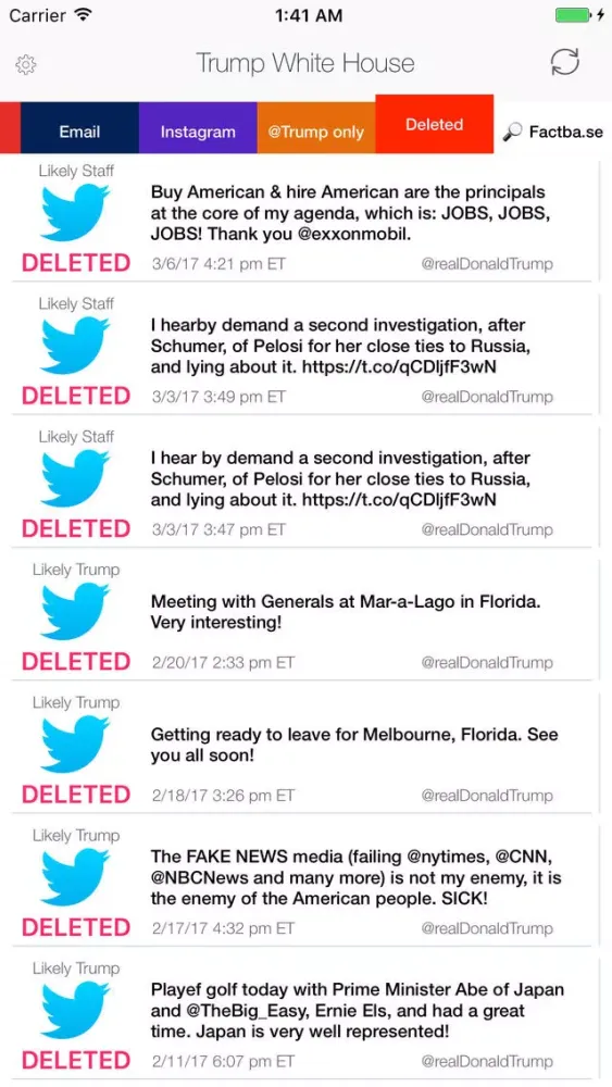 Trump White House Live Feed スクリーンショット