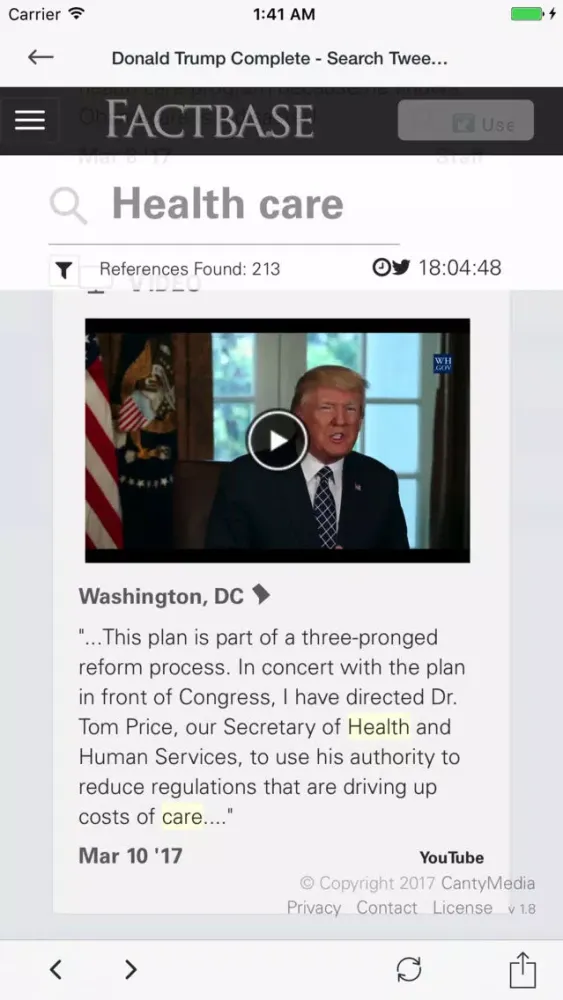 Trump White House Live Feed スクリーンショット