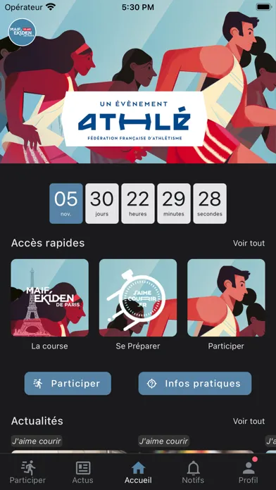 Captures d'écran de MAIF Ekiden de Paris