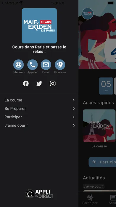 Captures d'écran de MAIF Ekiden de Paris