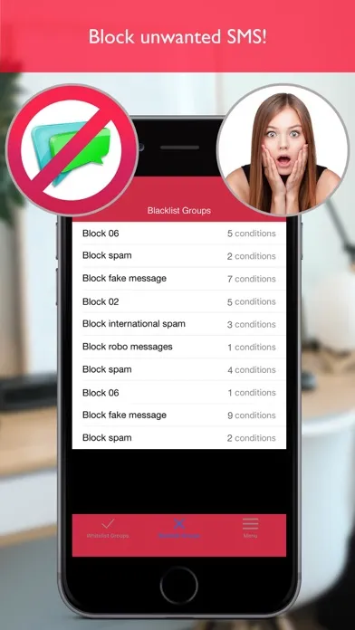 Captures d'écran de BlackList Messages