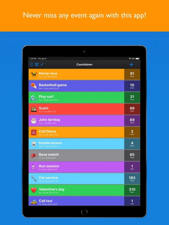 صور Countdown - count down to iPad 