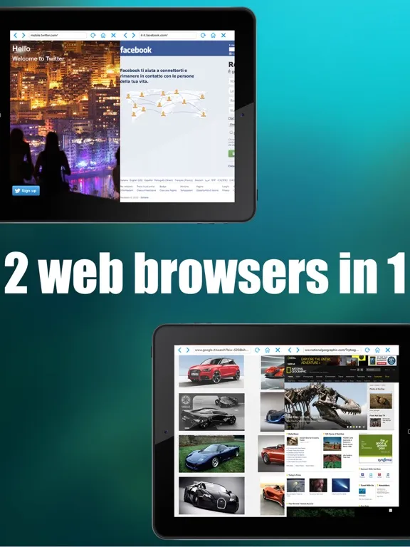 Capturas de tela do Double browser Pro 2 in 1 iPad 
