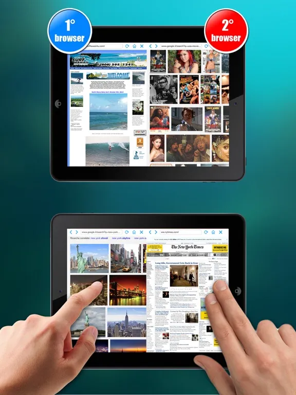 Capturas de tela do Double browser Pro 2 in 1 iPad 