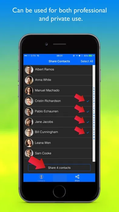 Easy Share Contacts Pro-backup スクリーンショット