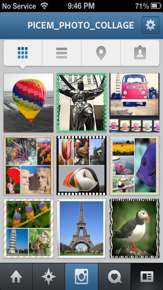 Captures d'écran de PicEm Photo Collage for Instagram, Facebook, Tumblr and Twitter + editor free