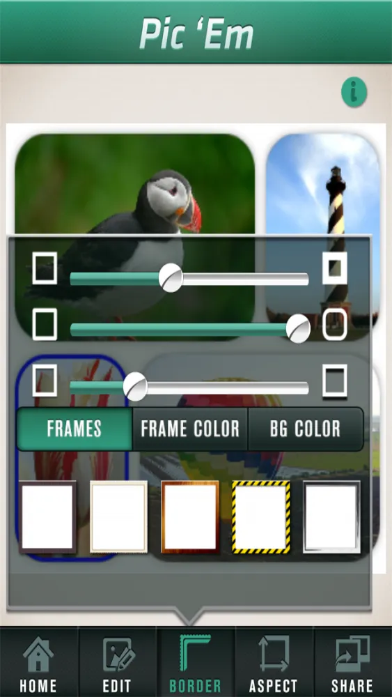 Captures d'écran de PicEm Photo Collage for Instagram, Facebook, Tumblr and Twitter + editor free
