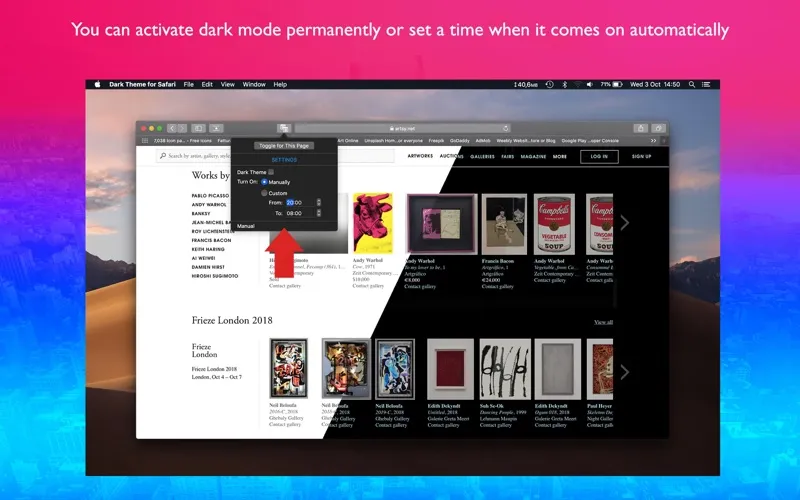 تصاویر Dark Theme for Safari