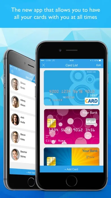 Secure Card -manager,credit 스크린샷