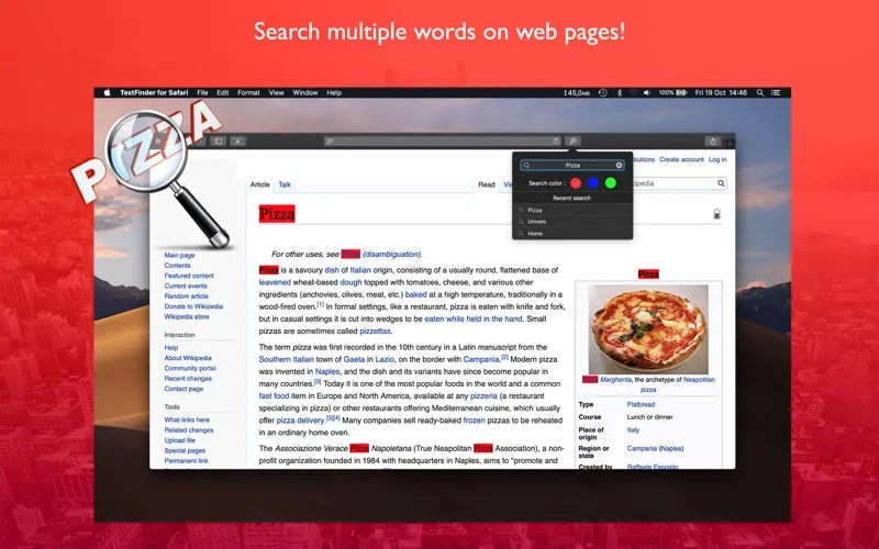 Ảnh chụp màn hình của TextFinder for Safari