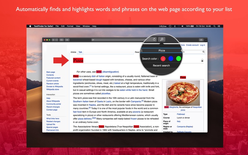 Tangkapan skrin TextFinder for Safari