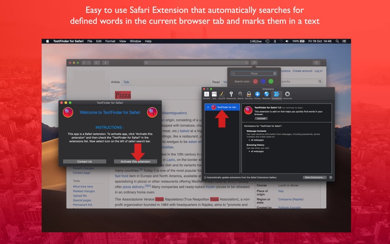 Tangkapan skrin TextFinder for Safari
