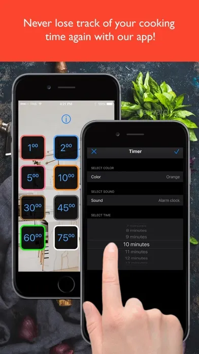 Kitchen timer with alarm スクリーンショット