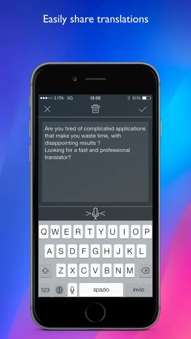 Captures d'écran de Voice Translator Pro .