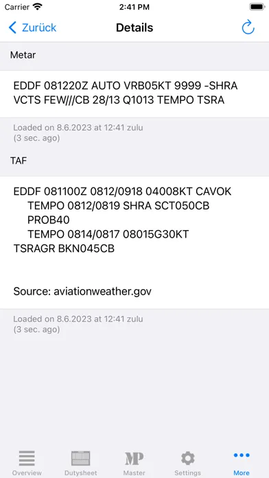 Dutysheet Wx Screenshots