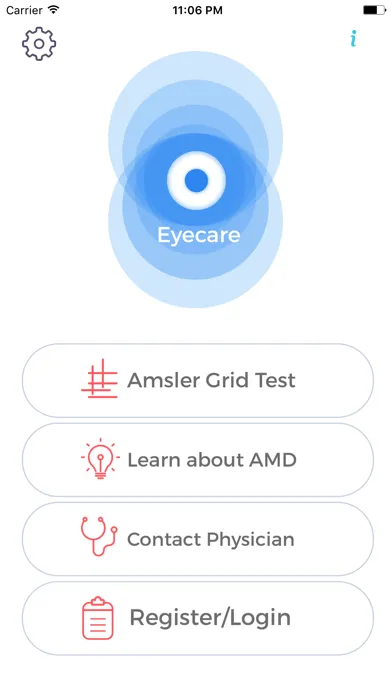 Eyecare- Amsler Grid Eye Test سکرین شاٹس