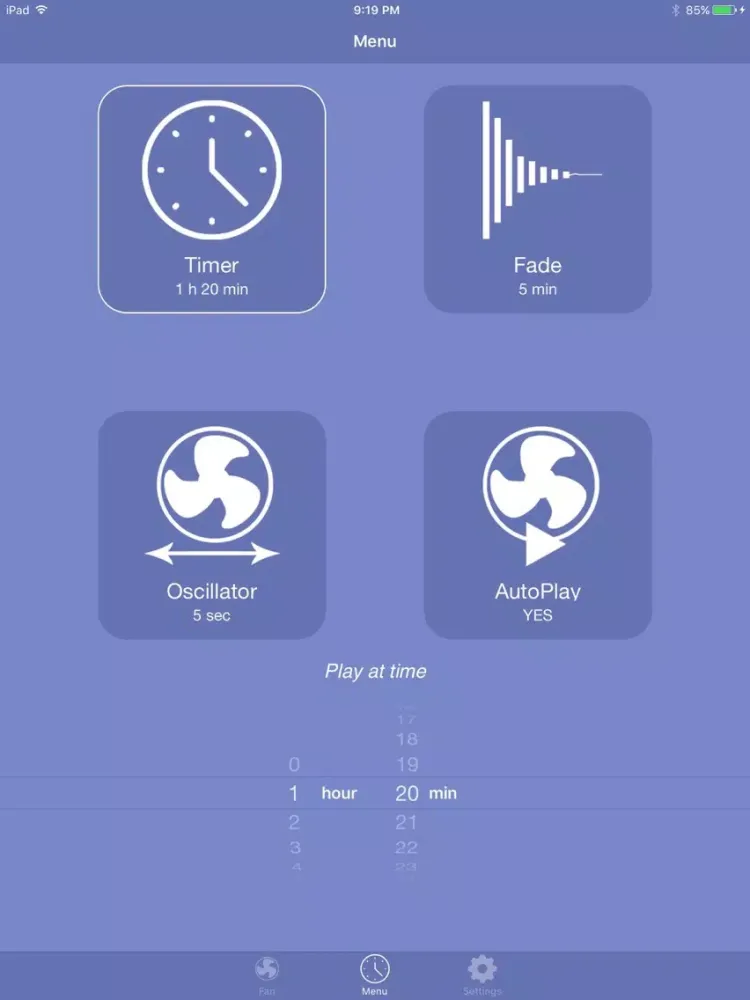 Sleep Fan - Night Noise Sounds iPad  स्क्रीनशॉट