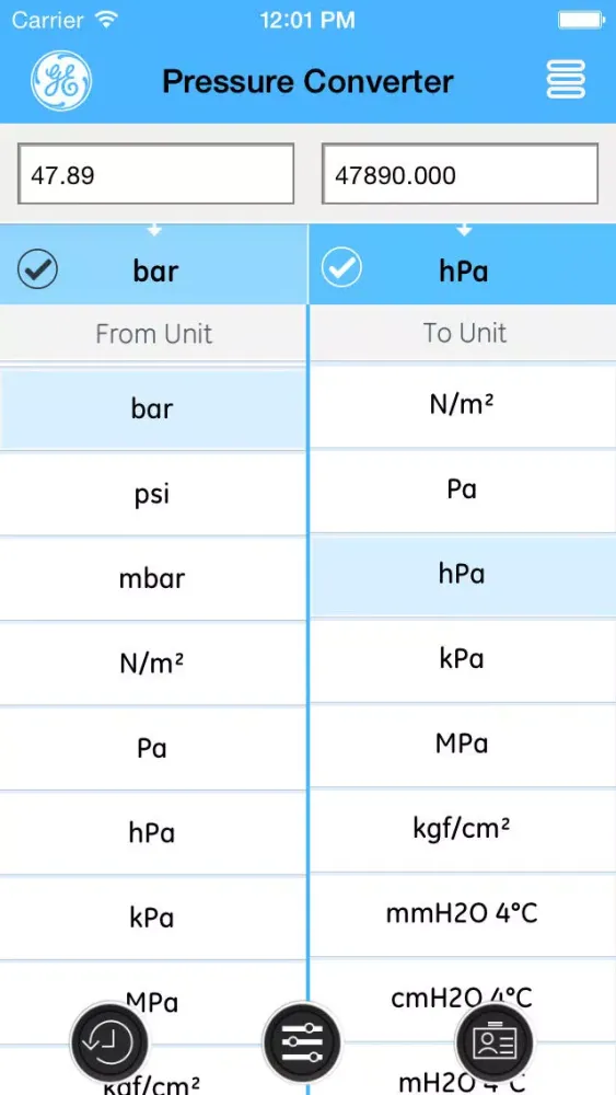 Screenshot di Pressure Converter