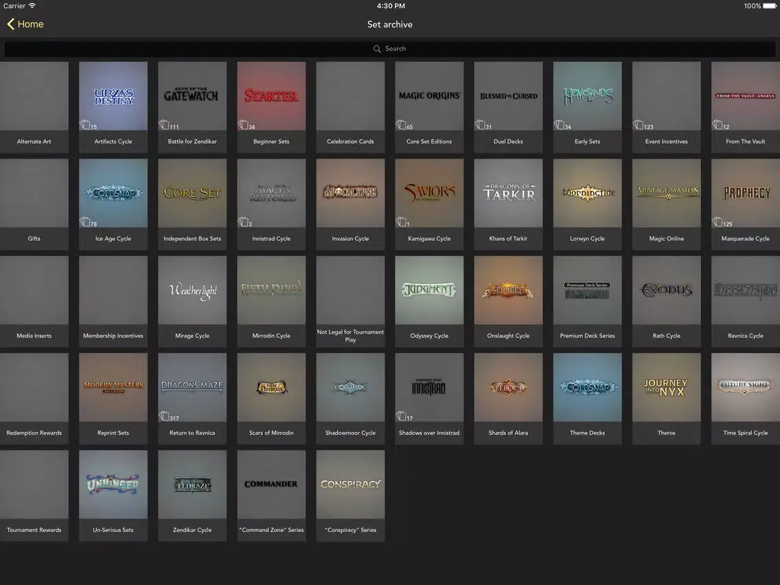 Capturas de pantalla de MTG-Collectors iPad 