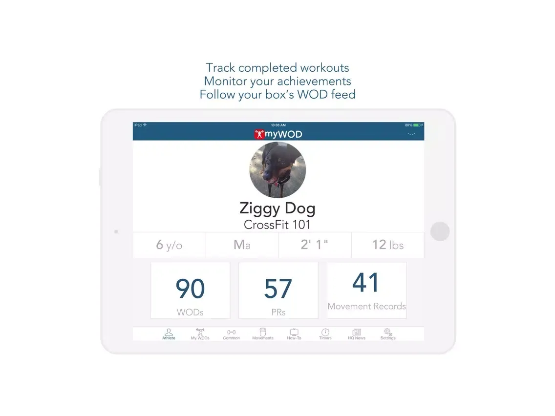 myWOD — #1 WOD Log for XF Style Workouts iPad  Screenshots