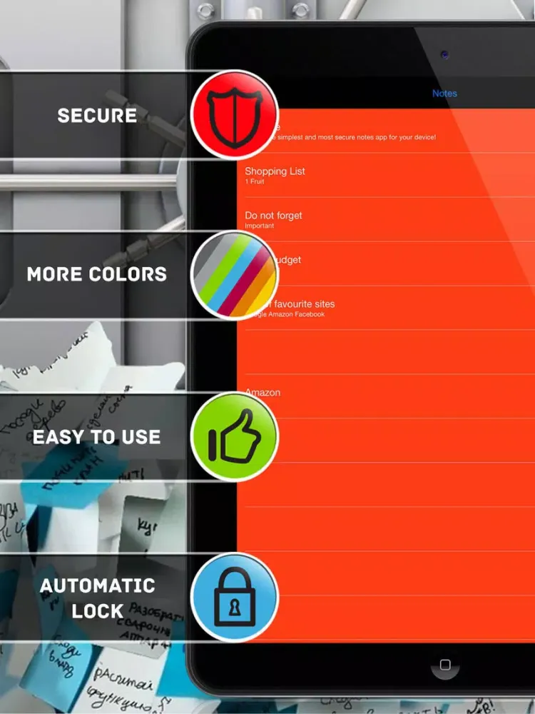 Capturas de pantalla de Secure Notes ! iPad 