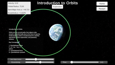 Tangkapan skrin Orbital Simulator: Explorer