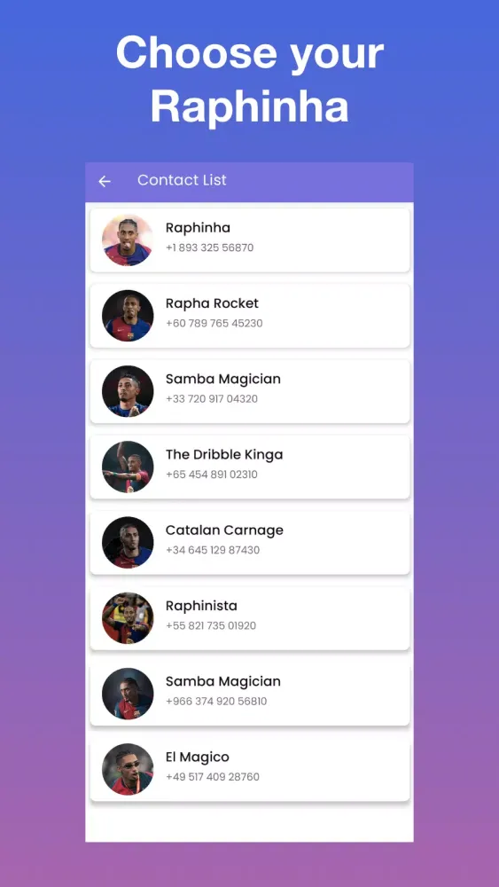 Zrzuty ekranu Raphinha Fake Video Call