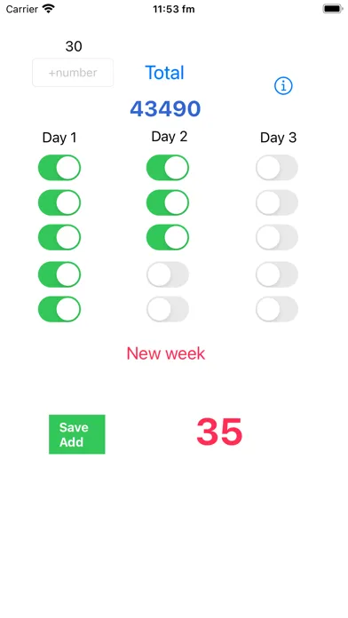 ภาพหน้าจอของ Weekly5x3