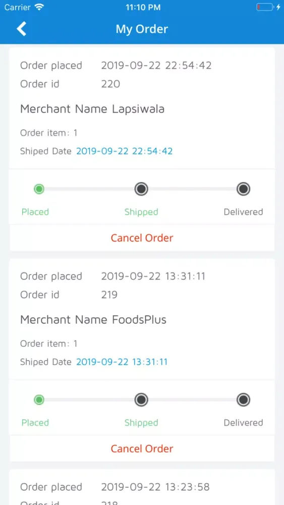 Screenshot di Foodsplus