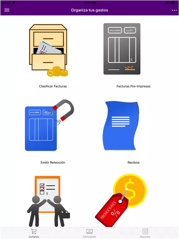 Ảnh chụp màn hình của MisCuentas.ec iPad 
