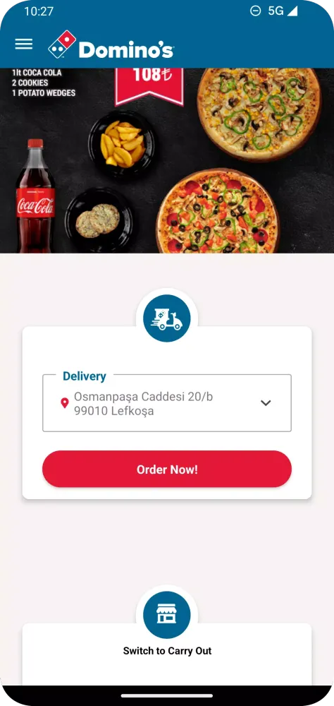 Captures d'écran de Domino's Pizza North Cyprus