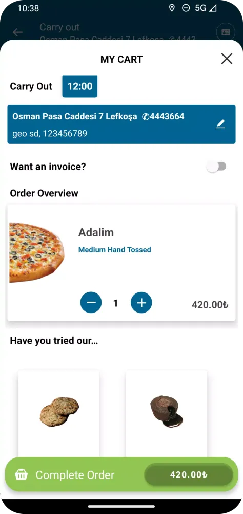 Captures d'écran de Domino's Pizza North Cyprus