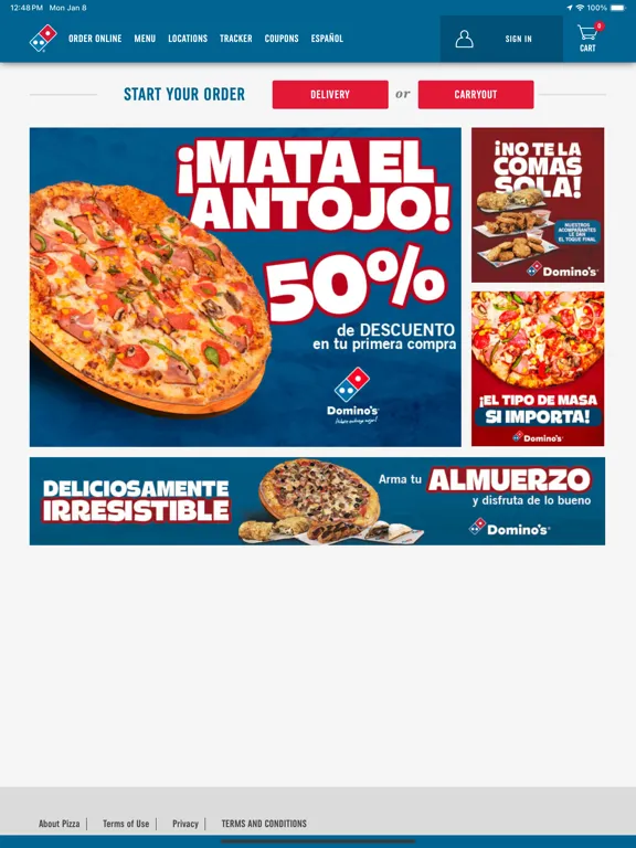 Domino's Venezuela iPad  Screenshots
