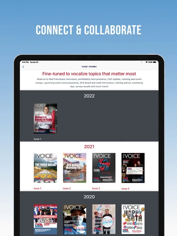 Screenshot di DFA CONNECT iPad 