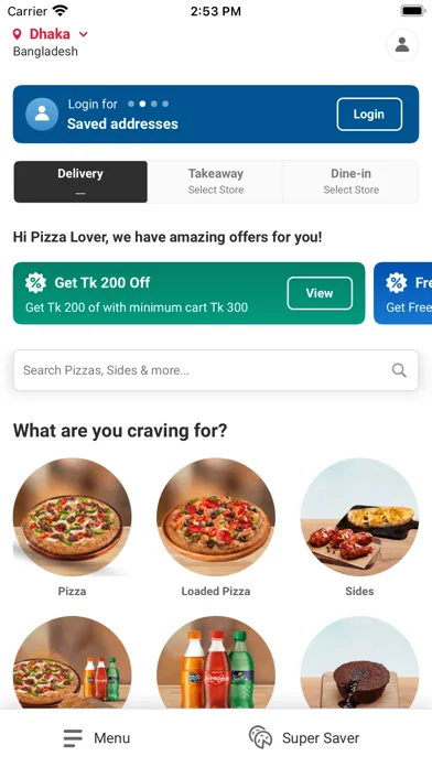 Domino's Pizza Bangladesh سکرین شاٹس