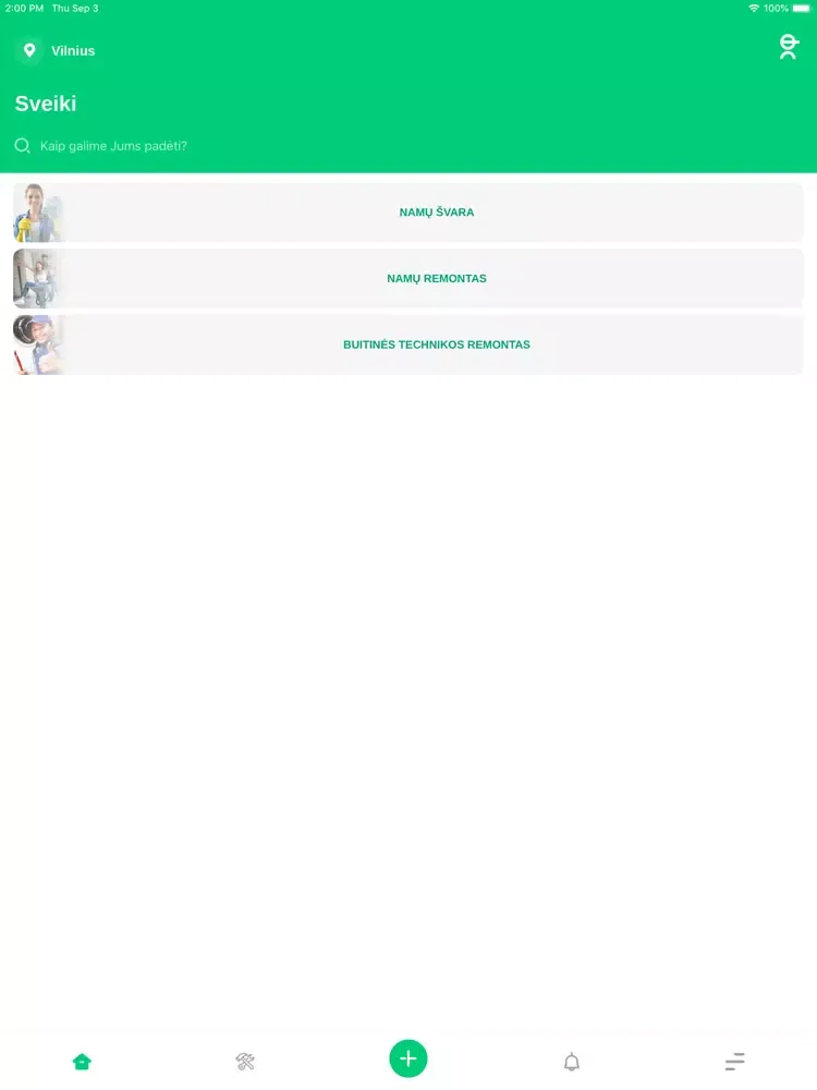 Tangkapan skrin Domio iPad 