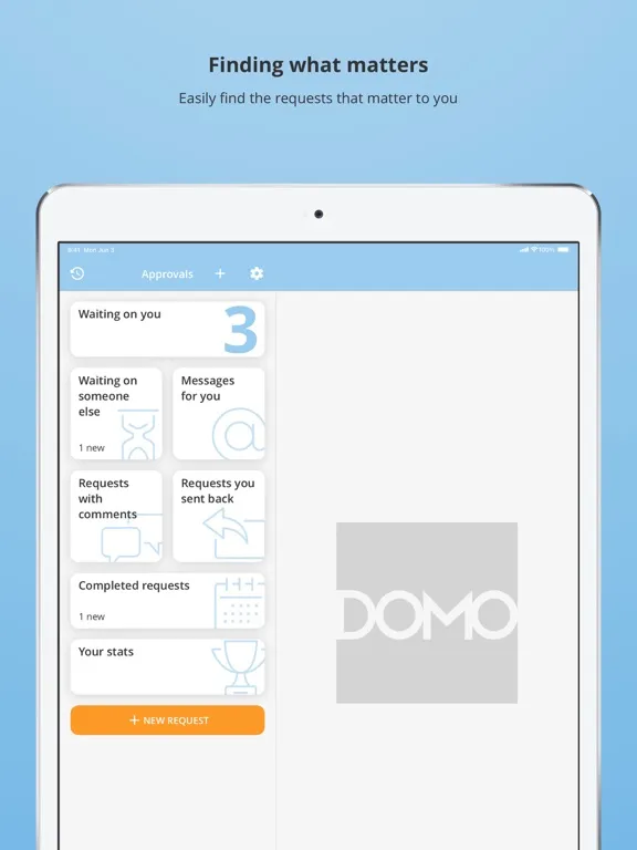 Domo Approvals iPad 應用截圖
