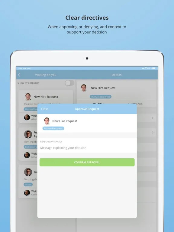 Domo Approvals iPad 應用截圖