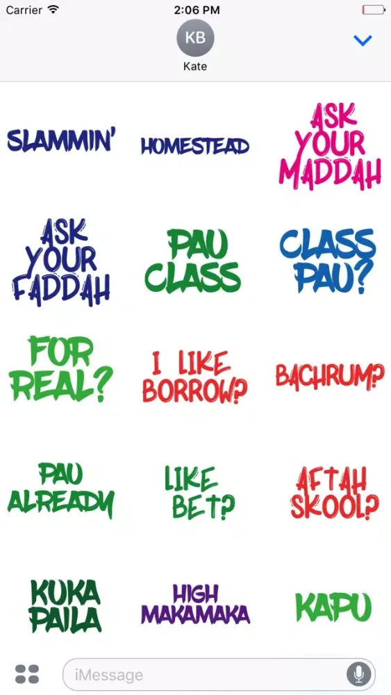 Capturas de pantalla de Hawaii Slang Sticker Pack 3