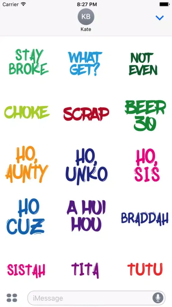 Hawaii Slang Sticker Pack 5应用截图
