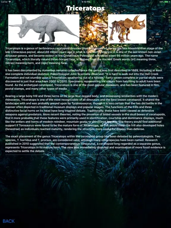Ảnh chụp màn hình của Dino Quiz 4 Kidz iPad 