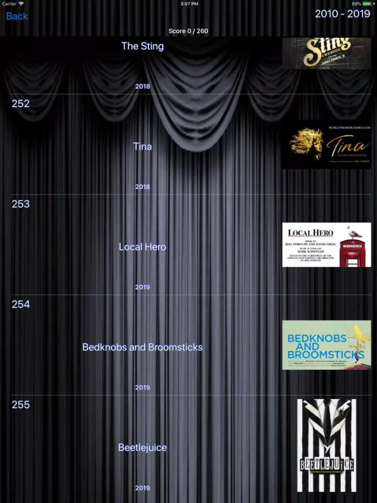 On Stage: Musicals iPad  Screenshots