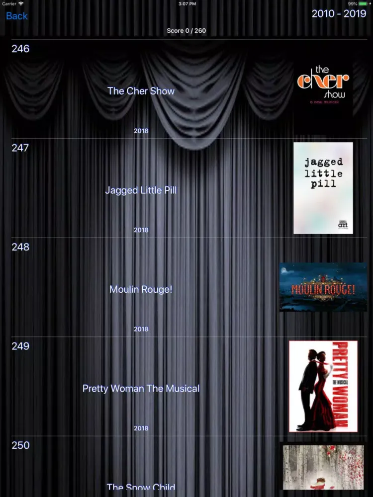 On Stage: Musicals iPad  Screenshots