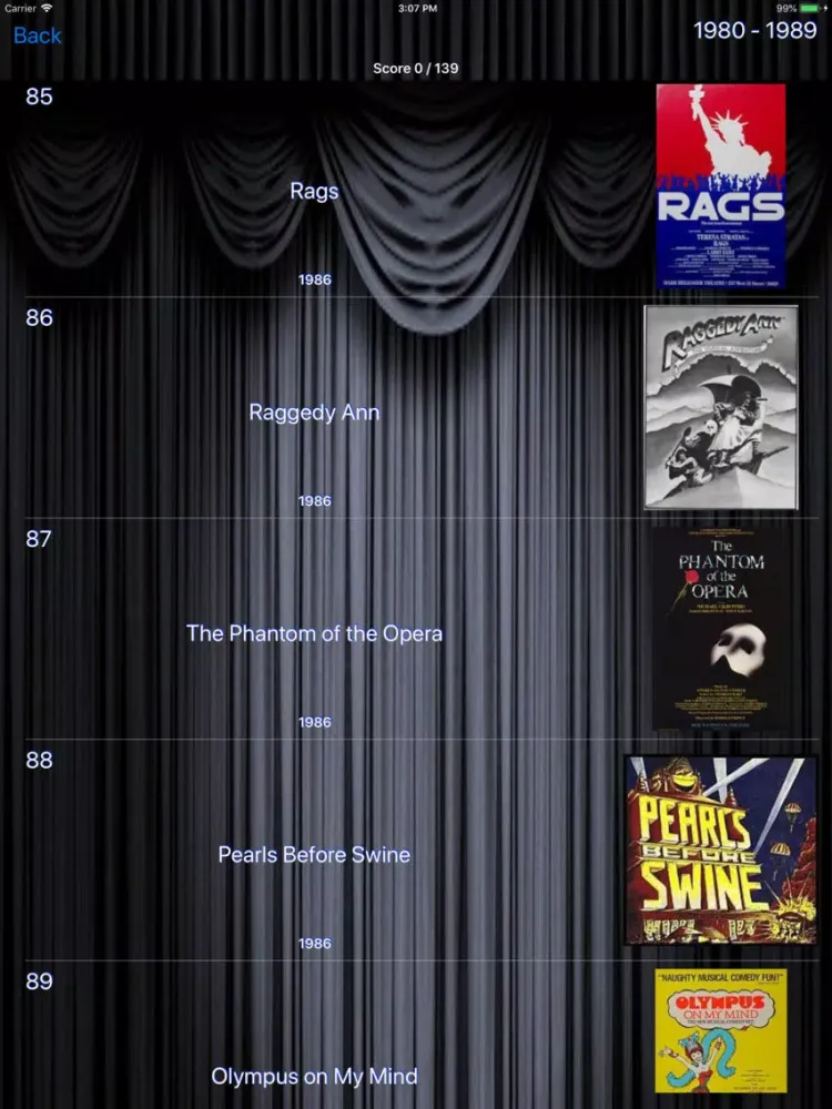On Stage: Musicals iPad  Screenshots