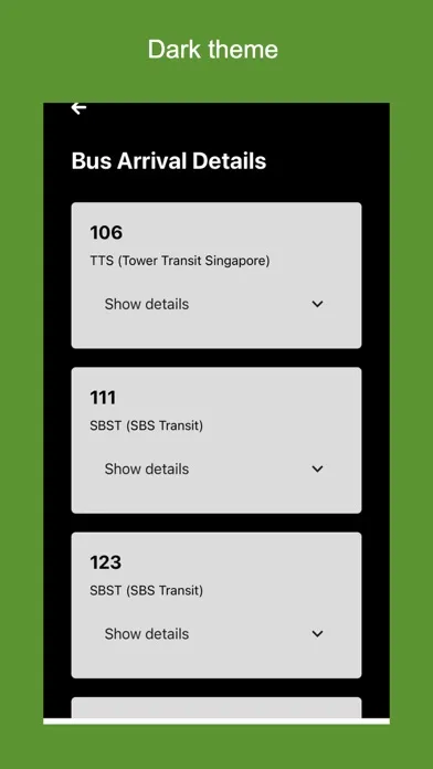 Singapore Bus Arrival سکرین شاٹس