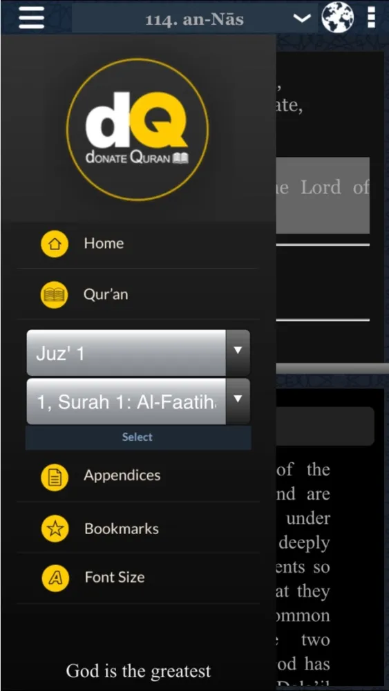 Ảnh chụp màn hình của Donate Quran